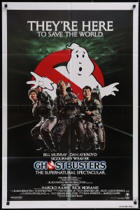 5j0971 GHOSTBUSTERS int'l 1sh 1984 Bill Murray, Aykroyd & Ramis are here to save the world!