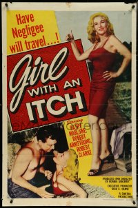 5j0973 GIRL WITH AN ITCH 1sh 1957 sexy bad girl Kathy Marlowe, have negligee, will travel!