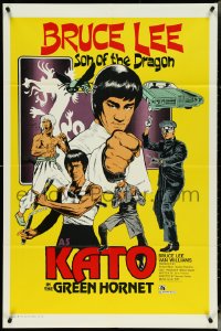 5j0981 GREEN HORNET 1sh 1974 cool art of Van Williams & giant Bruce Lee as Kato!