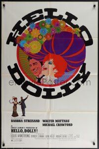 5j0987 HELLO DOLLY 1sh 1969 Barbra Streisand & Walter Matthau by Richard Amsel, Roadshow!