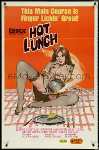 5j1001 HOT LUNCH 25x38 1sh 1978 outrageous sexy art, this main course is finger lickin' great!