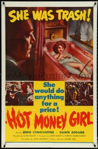 5j1002 HOT MONEY GIRL 1sh 1961 Eddie Constantine, bad Dawn Addams does anything for a price!