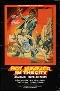 5j1003 HOT SUMMER IN THE CITY advance 1sh 1976 the fire in their loins erupted like a volcano!