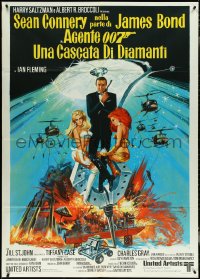 5j0388 DIAMONDS ARE FOREVER Italian 1p 1971 Sean Connery as James Bond & girls by de Berardinis!