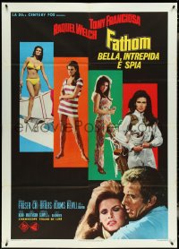 5j0389 FATHOM Italian 1p 1967 five different full-length images of sexy Raquel Welch!