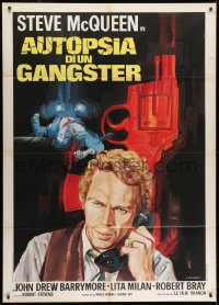 5j0395 NEVER LOVE A STRANGER Italian 1p R1972 Harold Robbins, Crovato art w/top billed Steve McQueen!