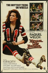 5j1032 KANSAS CITY BOMBER 1sh 1972 full-length sexy roller derby girl Raquel Welch!