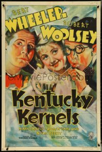 5j1035 KENTUCKY KERNELS 1sh 1934 art of Bert Wheeler & Robert Woolsey with pretty Mary Carlisle!