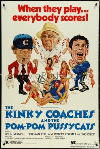 5j1039 KINKY COACHES & THE POM-POM PUSSYCATS 1sh 1981 when they play everybody scores, Tanenbaum!