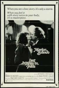 5j1045 LAST TANGO IN PARIS style B 1sh R1975 Marlon Brando, Maria Schneider, Bernardo Bertolucci!