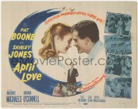 5j1244 APRIL LOVE TC 1957 great romantic close up of Pat Boone & pretty Shirley Jones!