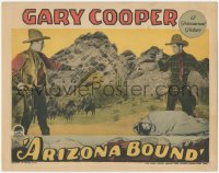 5j1351 ARIZONA BOUND LC 1927 cowboy points at young Gary Cooper standing over sleeping Betty Jewell!