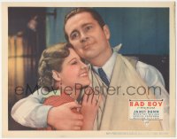 5j1356 BAD BOY LC 1935 romantic c/u of poolroom ace James Dunn & pretty Dorothy Wilson, ultra rare!