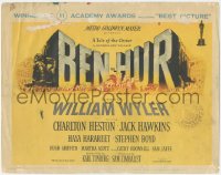 5j1246 BEN-HUR TC 1960 Charlton Heston, William Wyler classic religious epic, chariot art!