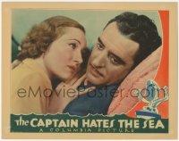 5j1364 CAPTAIN HATES THE SEA LC 1934 romantic close up of John Gilbert & Tala Birell, ultra rare!