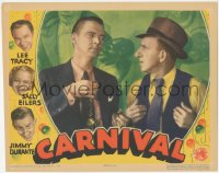 5j1369 CARNIVAL LC 1935 c/u of Lee Tracy with pocket watches by confused Jimmy Durante, ultra rare!