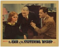 5j1371 CASE OF THE STUTTERING BISHOP LC 1937 Donald Woods as Perry Mason w/ Crehan & Veda Ann Borg!