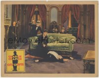 5j1378 CITY LIGHTS LC 1931 Charlie Chaplin on couch looking at man in floor is about to get whacked!