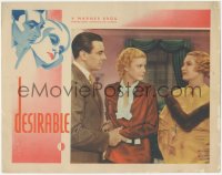 5j1388 DESIRABLE LC 1934 c/u of George Brent & pretty Jean Muir staring at Verree Teasdale, rare!