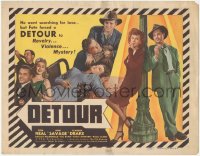 5j1258 DETOUR TC 1945 Tom Neal & sexy smoking Ann Savage back to back, Edgar Ulmer, ultra rare!