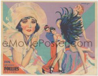 5j1401 FOX MOVIETONE FOLLIES OF 1929 LC 1929 Jochimsen art of Carol, Lynn & Lee with feathers, rare!