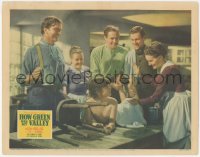 5j1416 HOW GREEN WAS MY VALLEY LC 1941 naked Roddy McDowall embarassed by Maureen O'Hara, John Ford