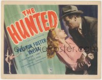 5j1279 HUNTED TC 1948 close up of Preston Foster wrestling gun from pretty Belita's hand!