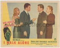 5j1418 I WALK ALONE LC #5 1948 Lizabeth Scott, Burt Lancaster, Kirk Douglas & Kristine Miller!