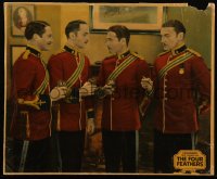 5j0354 FOUR FEATHERS jumbo LC 1929 William Powell, Richard Arlen, Clive Brook & von Eltz, rare!