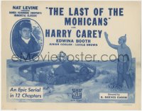 5j1284 LAST OF THE MOHICANS TC 1932 great art of Native American & fort, epic serial in 12 chapters!