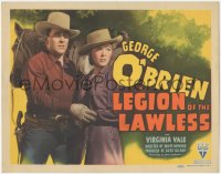 5j1286 LEGION OF THE LAWLESS TC 1940 great c/u of cowboy George O'Brien & Virginia Vale, ultra rare!