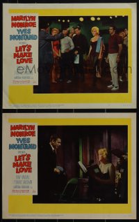 5j1639 LET'S MAKE LOVE 2 LCs 1960 sexy Marilyn Monroe, Yves Montand & Frankie Vaughan!