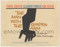 5j1293 MAN WITH THE GOLDEN ARM TC 1956 Frank Sinatra, Otto Preminger, drugs, classic Saul Bass art!