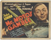 5j1296 MR. MOTO'S GAMBLE TC 1938 Asian detective Peter Lorre sees boxing ring murder & solves it!