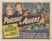 5j1305 PURSUIT TO ALGIERS TC 1945 Basil Rathbone as Sherlock Holmes, Nigel Bruce as Doctor Watson!