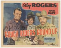 5j1310 ROUGH RIDERS' ROUND-UP TC 1939 cowboy Roy Rogers, Mary Hart, Raymond Hatton, ultra rare!