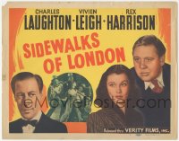 5j1315 SIDEWALKS OF LONDON TC R1949 pretty Vivien Leigh, Charles Laughton, Rex Harrison, very rare!