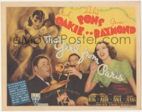 5j1324 THAT GIRL FROM PARIS TC 1936 Jack Oakie w/drums, Gene Raymond w/trumpet & Lily Pons, rare!