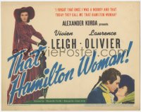 5j1325 THAT HAMILTON WOMAN TC 1941 Vivien Leigh full-length & with Laurence Olivier, ultra rare!