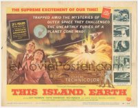 5j1326 THIS ISLAND EARTH TC 1955 they challenged unearthly furies of a planet gone mad, cool art!