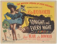 5j1327 TONIGHT & EVERY NIGHT TC 1944 super sexy showgirl Rita Hayworth, Janet Blair & Lee Bowman!