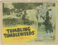 5j0097 TUMBLING TUMBLEWEEDS signed TC R1944 by Gene Autry, who's riding his horse Champion!