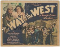 5j1330 WAY OF THE WEST TC 1934 great images of Wally Wales fighting & romancing, ultra rare!