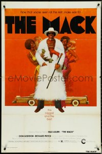 5j1055 MACK 1sh 1973 AIP, classic blaxploitation Pfeiffer art of Max Julien & his sexy ladies!