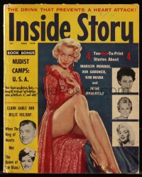 5j0543 INSIDE STORY magazine April 1958 story about Marilyn Monroe too hot to print!