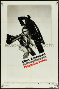 5j1060 MAGNUM FORCE 1sh 1973 best image of Clint Eastwood is Dirty Harry pointing his huge gun!