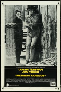 5j1069 MIDNIGHT COWBOY 1sh 1969 Dustin Hoffman, Jon Voight, John Schlesinger classic, x-rated!