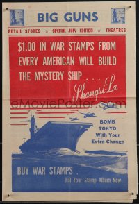 5j0477 BIG GUNS stamp drive pamphlet 1943 $1 in war stamps from every American will build a ship!