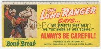 5j1651 LONE RANGER ink blotter 1939 and Silver, let safety be your rule for the honor of your school!