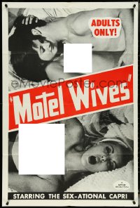 5j1073 MOTEL WIVES 1sh 1968 sex-ational sexploitation, Capri, sexy images!!